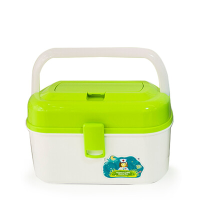 

Vilscijon Wei Jian plastic pill box home medicine box multi-function family first aid box large storage box multi-layer 6655 green