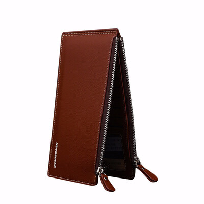 

Business Wallet mens card mobile phone bag light double zipper wallet