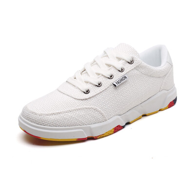 

Damaizhang Men Spring Summer Casual Shoes Solid Breathable Lace Up Canvas Male Fashion Shoes