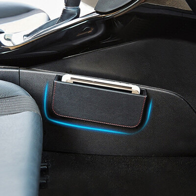 

Di Galen car multi-function storage box car storage box storage box paste storage box car supplies car leather seat clip gap storage box - black red line