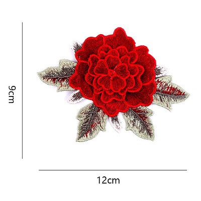 

Sunbling 1 pcs Embroidered Flowers Sew On Lace Patches Colorful Applique Sticker For Women Dress Clothing