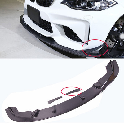 

3-D Style Carbon fiber Front Lip Spoiler Side Splitter 3pcs Fit For BMW F87 M2