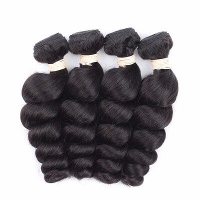 

HCDIVA Grade 7A Loose Wave Indian Virgin Hair 4 Bundles Lot 100 Unprocessed Human Hair Extensions Loose Curl 400 grams