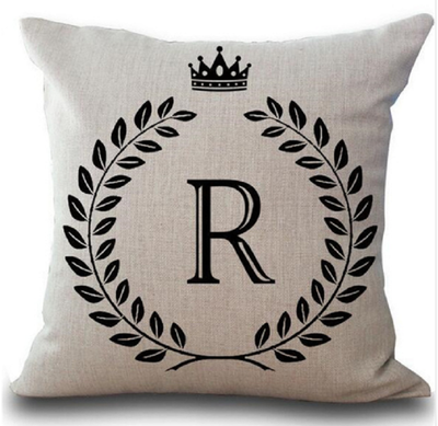 

Cntomlv 1Pcs Crown Letter 4545cm Cotton Linen Throw Pillow Cushion Cover Car Home Decoration Sofa Decor Decorative Pillowcase