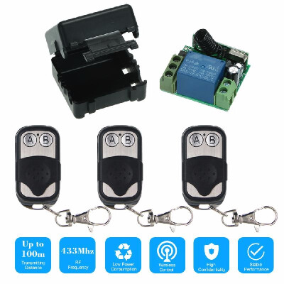 

Smart Home 433Mhz DC 12V 1CH Wireless Remote Switch Relay Receiver Transmitter Universal Remote Control Switch Module&5PCS RF