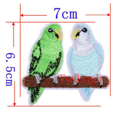 

1 Pcs Top New Brand Patches Bird Red Rose Flower Embroidered Patch DIY Iron On Sew On Fabric Repair Clothing For Wedding Patches
