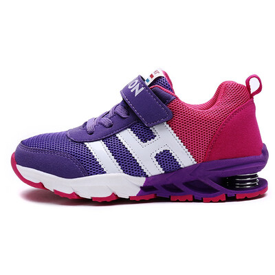 

New Design Children Sports Shoes Boys Girls Spring Damping Outsole Slip Patchwork Breathable Kids Sneakers Child Running Shoes