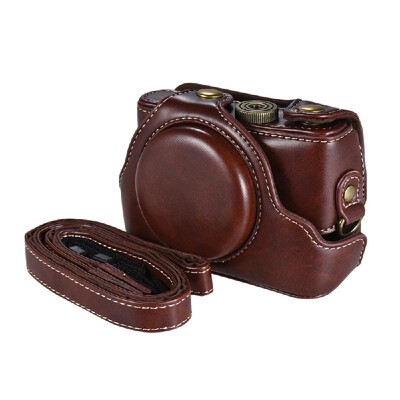 

High quality PU Leather Camera Bag Case Fullbody Cover with Adjustable Neck Strap for Sony RX100M2 RX100M3 RX100M4 RX100M5 Came
