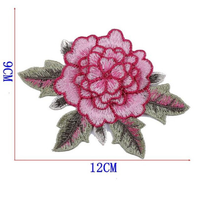 

1 Pcs New Brand 3D Patches Big Red Rose Flower Embroidered Patch DIY Iron On Sew On Fabric Repair Clothing For Wedding Patches