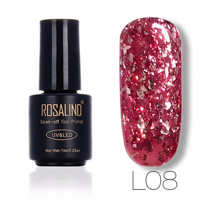 

ROSALIND Gel 1S 7ml Meteor Fragment Gel Glitter Nail Polish UV Led Manicure Nail Polish Nail Art Gel Lacquer Soak Off 12 Colors