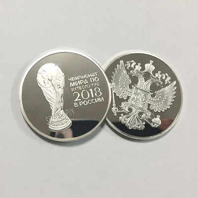 

2018 Russia World Cup coin Moscow football game challenges coin sports coins collection Goldsilve New