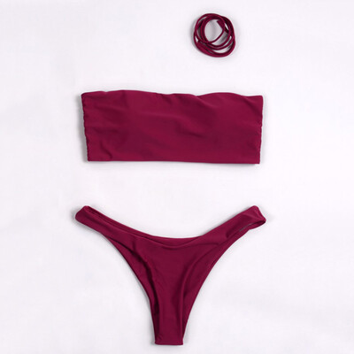 

Push Up Swimsuit Women Bikini Set Swimwear Sexy Strapless Bikini Swimsuit