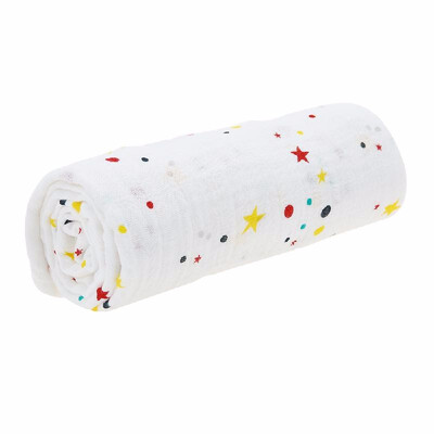 

Baby Toddler Blanket Muslin 100 Organic Cotton 2 Layer Blanket 4747 inches For Bed Stroller Crib Car Nursing Cover Dot