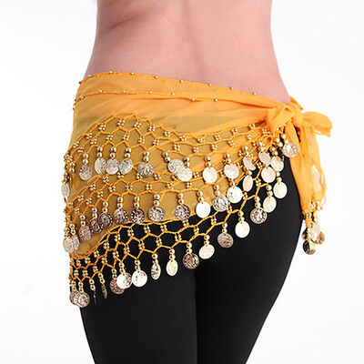 

MyMei Women Gold Metal Coins Waist Chain Belly Dance Hip Scarf Belt Skirt Chain