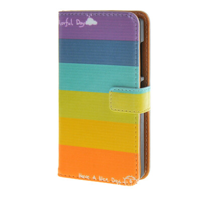 

MOONCASE ЧЕХОЛ ДЛЯ Microsoft Lumia 532 Rainbow Pattern Leather Flip Wallet Card Holder with Kickstand Back A03