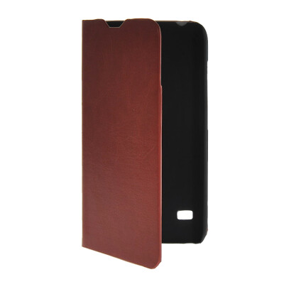 

MOONCASE Slim Leather Side Flip Wallet Card Slot Pouch with Kickstand Shell Back чехол для Huawei Ascend Y550 Brown