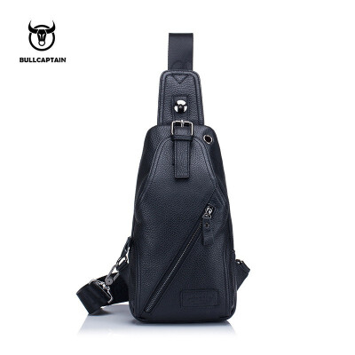 

BULLCAPTAIN 2018 hombres hombro bolsos marca casual bolsas de mensajero moda masculina cuero genuino Crossbody bolso hombres pecho