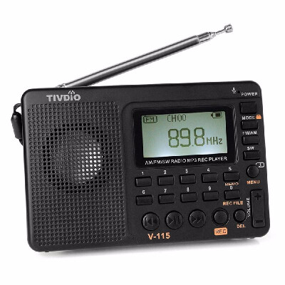 

5x FMAMSW World Band TIVIDO V-115 Size Mini Radio MP3 Player &Sleep Timer B4C1