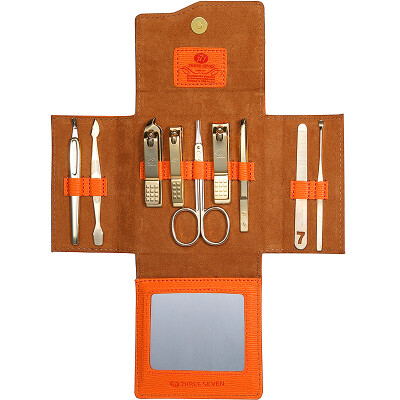 

777 Nail Knife Set Набор для зажима для ногтей 9шт NTS-1022G Оранжевый (импорт)