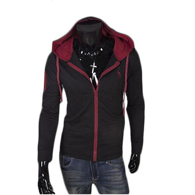 

Zogaa New Mens Hoodie Matchhing Color Embroidery