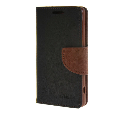 

MOONCASE Splice Color Leather Wallet Flip Card Slot Bracket Back Case Cover for Sony Xperia Z4 Compact (Mini) Black02