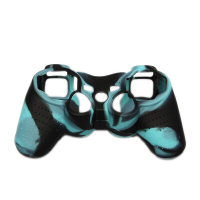 

Light Blue Protective Camouflage Silicone Rubber Skin Cover for PS3 Controller