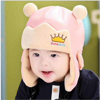 

Buebos Ninos Crown Cashmere Children Hat Autumn Winter Super Warm Earmuffs Kids Baby Unisex Bomber Hat