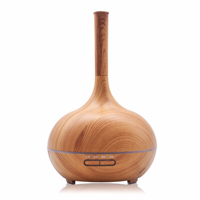 

TOMNEW 400ML Essential Oil Diffuser Humidifier Ultrasonic Strong Mist Aroma Aromatherapy Diffuser Wood Grain Air Filter for Home