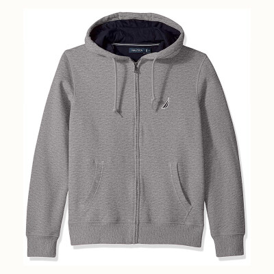 

Mens long sleeved wool zip hooded sweatshirt