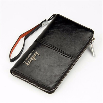 

Shozafia Vintage Mens Handbag Multifunctional Long Zipper Wallet