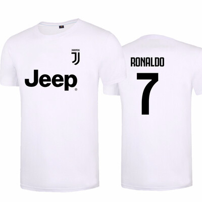 

2018 C Ronaldo Jerseys T Shirt Footballs Juventus Logo Mens Cotton T Shirt Tee Camiseta Masculina Soccer Jersey Football Shirt