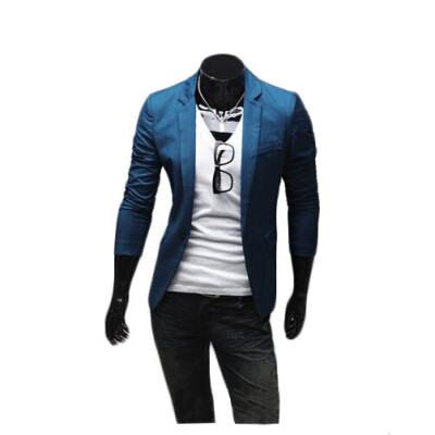 

Zogaa Korean Men's Suit Pure Color Slim Casual