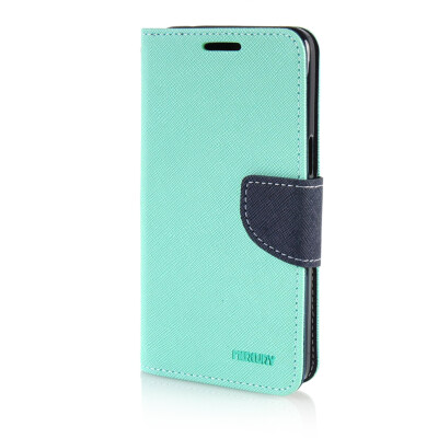 

MOONCASE Cross pattern Leather Side Flip Stand Shell Back ЧЕХОЛ ДЛЯ Samsung Galaxy Grand Prime G5308W Azure