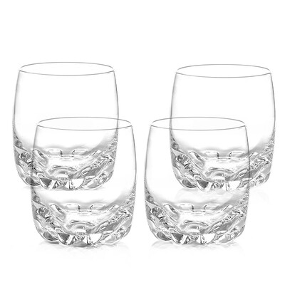 

Jingdong Supermarket] 1950 hand-blown sunflower wine glass spirits glass whiskey glass cup 4 sets