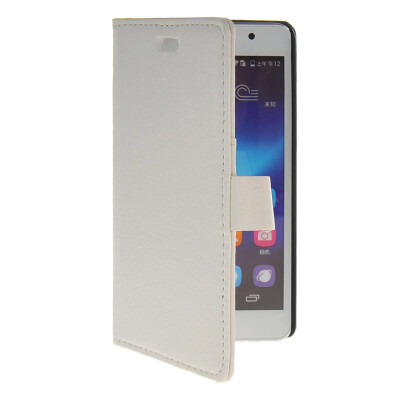 

MOONCASE Slim Leather Flip Wallet Card Pouch with Kickstand Shell Back Case Cover for Huawei Honor 6 White