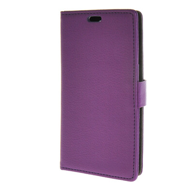 

MOONCASE Litch Skin Leather Card Slot Wallet Bracket Back чехол для LG Magna H520F H500F Purple