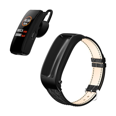 

Smart Bracelet Bluetooth Headset Heart Rate Sleep Sports Music Call Wristband Color Screen Information Display Watch with APP