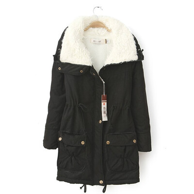 

High Quality Warm Korea Style Tooling Coat Thick Cashmere Padded Cotton Coat Jacket Women Parkas for Winter