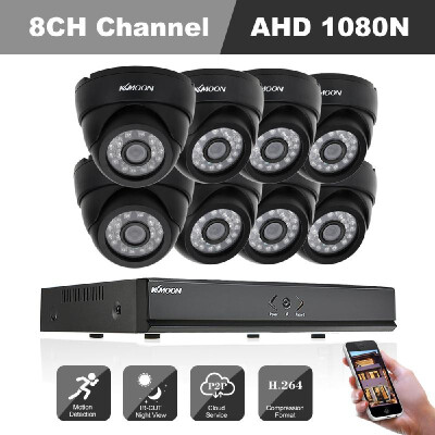 

KKmoon 8CH H264 1080N DVR 8xIndoor Infrared Dome Camera 8x60ft Cable support P2P Cloud Onvif IRCUT Filter Infrared