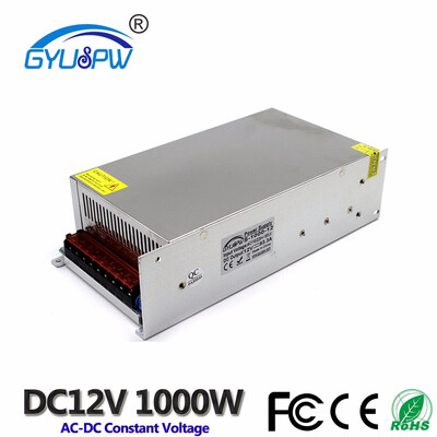 

SIngle Output Power Supply Switching 1000W 833A 12V DC Transformers AC110V 220V to DC12V SMPS for Led billboard Strip Lamp CCTV