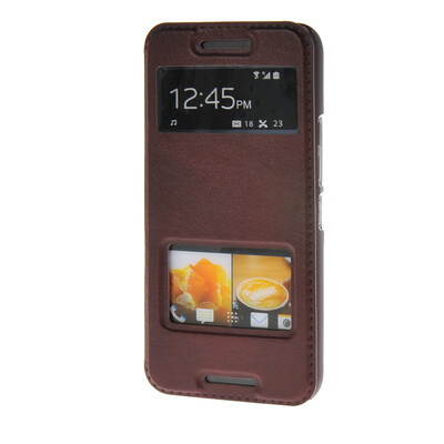 

MOONCASE Slim Hard board Leather Side Flip Wallet Stand Pouch ЧЕХОЛ ДЛЯ HTC One M9 Red