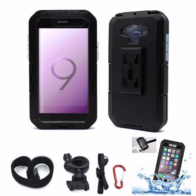

Waterproof Motorcycle Phone Holder For Samsung Galaxy S5 S6 S6 edge Stand Bicycle Holder S7 S8 S9 Plus Armor Bag Support Moto