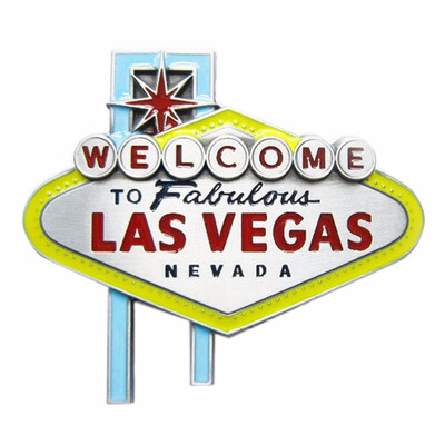 

New Vintage Enamel Nevada Las Vegas Sign Belt Buckle Gurtelschnalle Boucle de ceinture