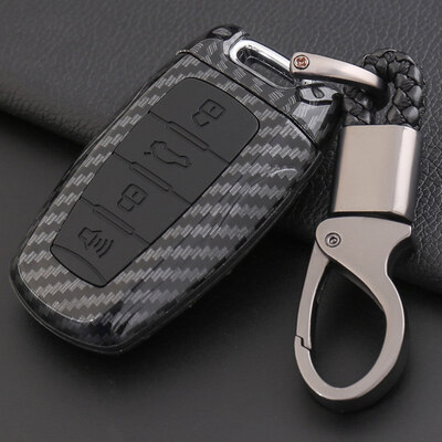 

Huafu Haval Key Bag for H2s 17 H6 H7 H8 H9 M6 Key Shell Buckle Car Accessories Harvard Refit Special Smart Four Buttons - All Black