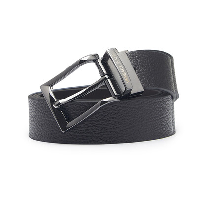 

VERSACE JEANS Versace luxury goods 18 autumn&winter new mens black leather pin buckle belt D8YSBF03 70869 MI7 100 yards