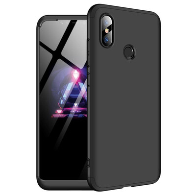 

MOONCASE Three-parts structure design Full Protection Hard Plastic Combination Case for Xiaomi Mi 8 Black