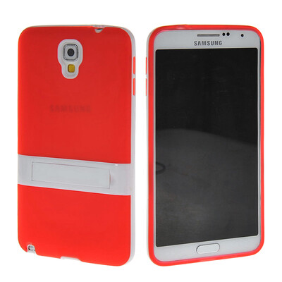 

MOONCASE Мягкие гибкие силиконовый гель ТПУ кожи с Kickstand чехол для Samsung Galaxy Note 3 Neo N7505 Красный