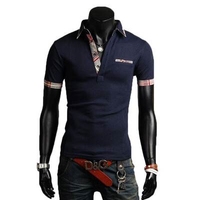 

Zogaa New Mens Polo Shirt Fashion Simple Contrast Color
