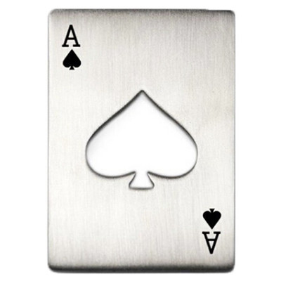 

UpperX Portable Poker Card Design Bottle Opener Silver