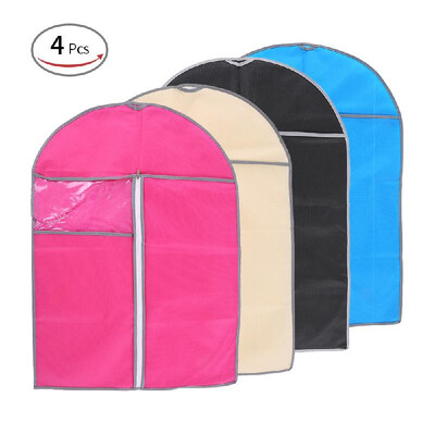 

Esonmus 4pcs 60x120cm NonWoven Dustproof Hanging Garment Bags Clothes Suit Organizers Covers with PVC Visible Window for Closet